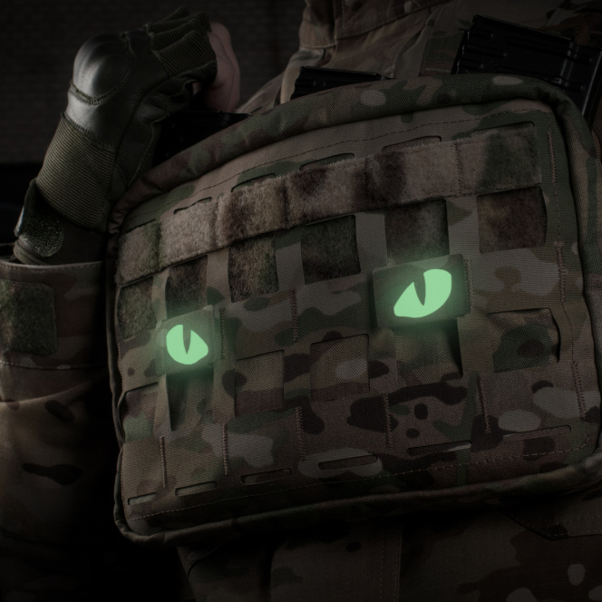 M‑Tac Tiger Eyes Patch Laser Cut · Glow · MOLLE · Coppia · 40×25 mm - immagine 8