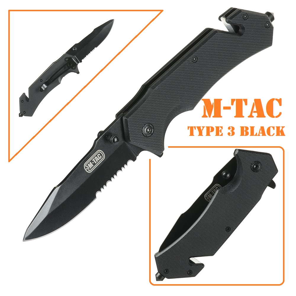 M-TAC Type 3 Rescue Folding knife black
