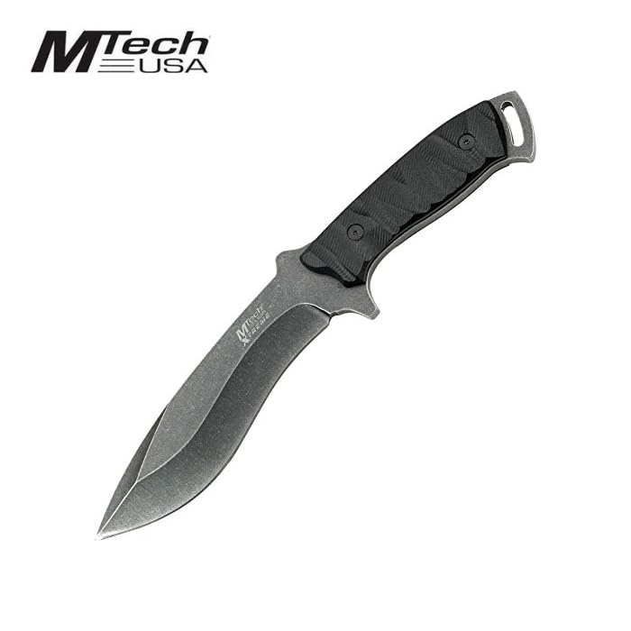 M-TECH EXTREME - Stone Washed Finished Fixed Blade with Black Nylon Sheath (MX-8105) - Image 2