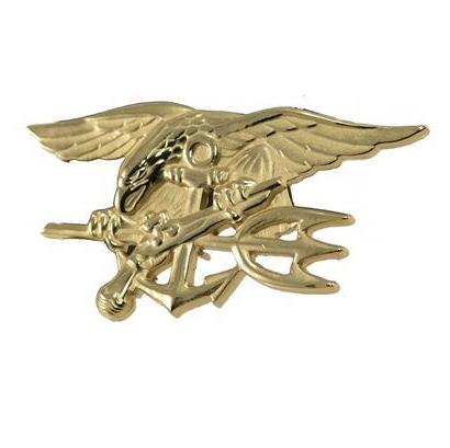 US Navy Seals Special Warfare badge - Gold