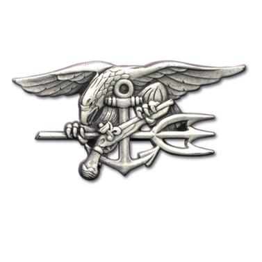 US Navy Seals Special Warfare badge - silver