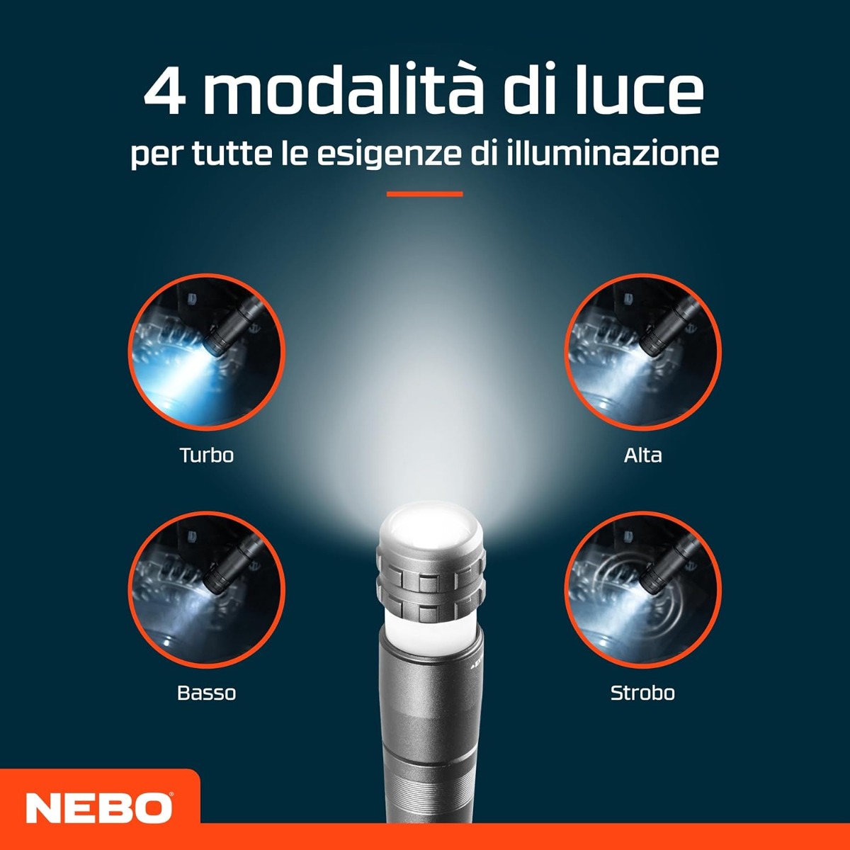 NEBO Inspector 500 lumens Black Line- Ricaricabile - Image 6