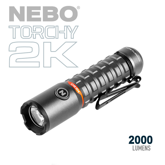 NEBO Torchy 2K Rechargeable 2000 Lumens - New Model 2025