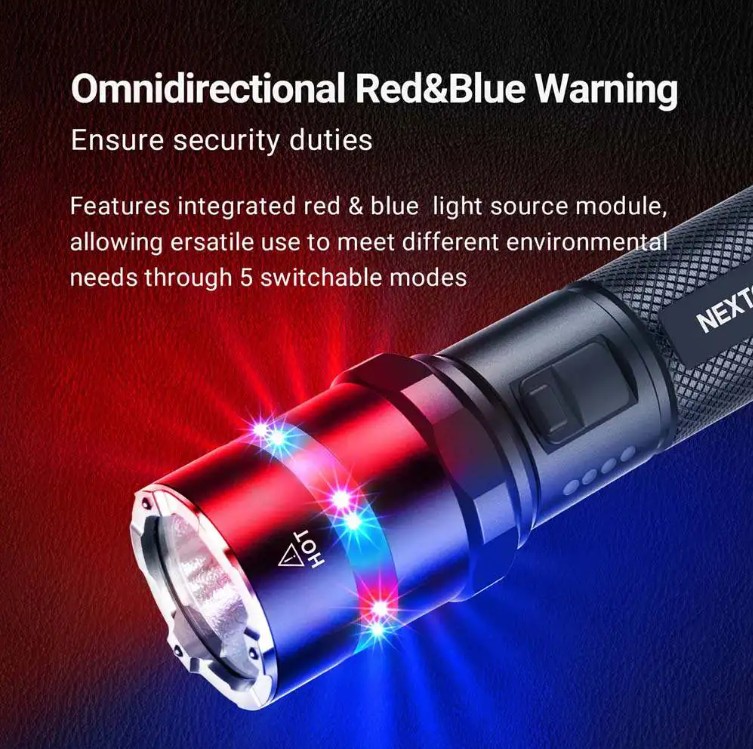 NEXTORCH P84 Duty Flashlight with Omnidirectional Signal LightTorcia Ricaricabile 3000 Lumens LED - Image 5