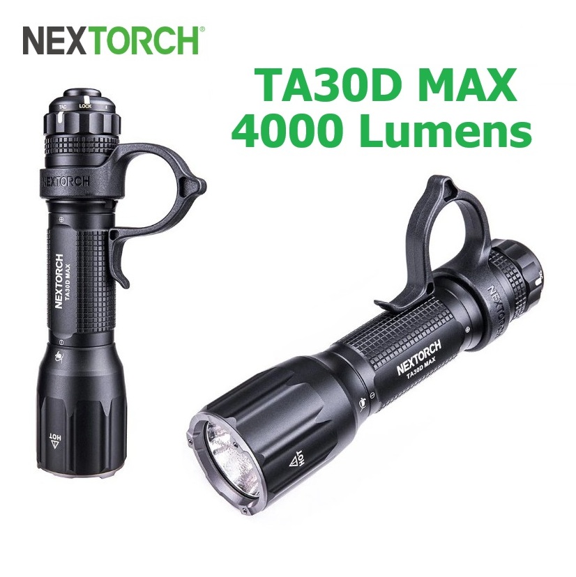 NEXTORCH TA30D MAX One-Step-Strobe Tactical & Search Flashlight - 4000 Lumens