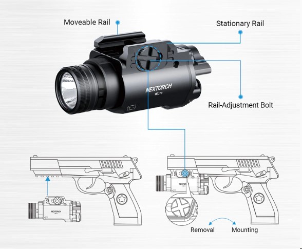 NexTorch WL13 Weapon Light 1300 Lumens - Image 2
