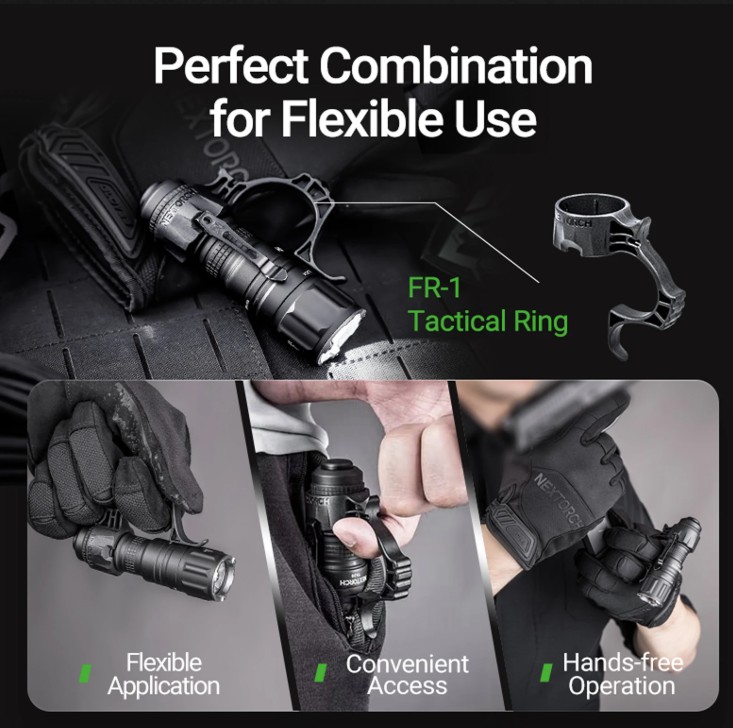 NEXTORCH TA21 Pocket Carry Tactical Flashlight Set | Red & White Light - 1300 Lumens - Image 6