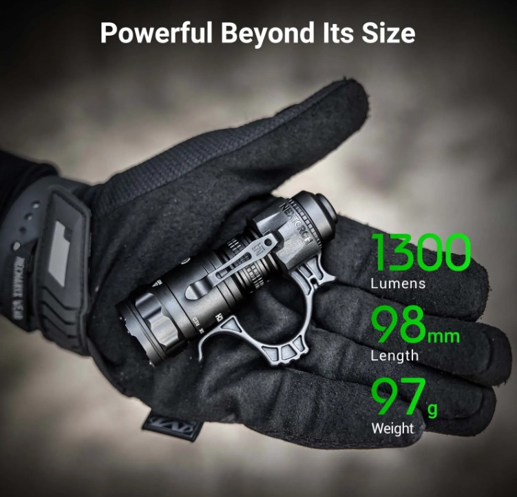 NEXTORCH TA21 Pocket Carry Tactical Flashlight Set | Red & White Light - 1300 Lumens - Image 8