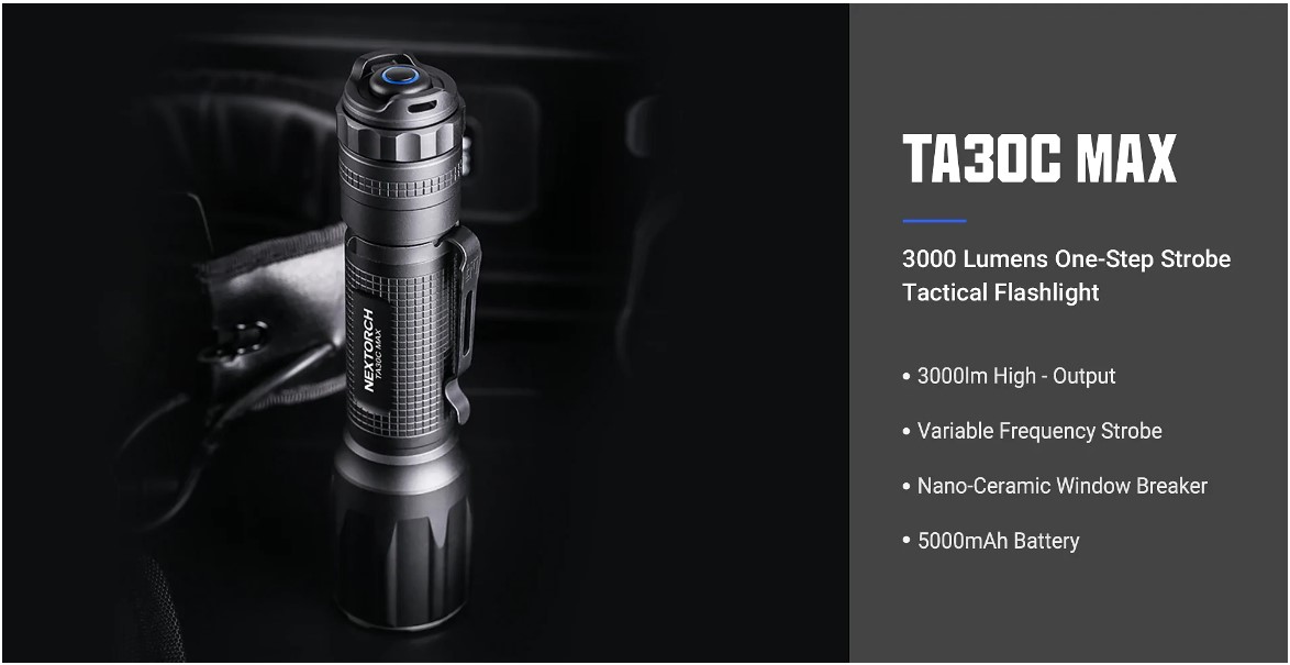 Nextorch TA30C MAX Flashlight - 3000 lumens - Image 2