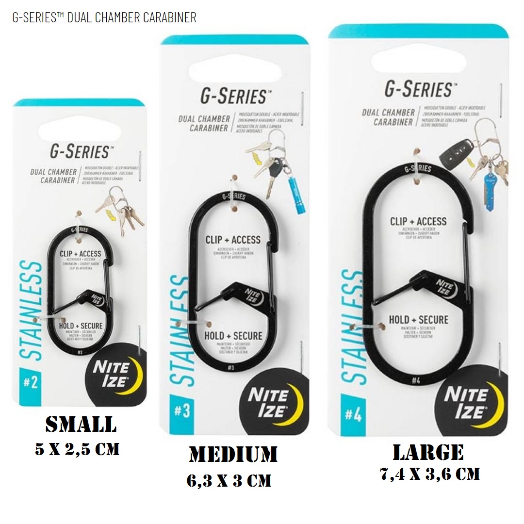 Nite Ize Dual Chamber Carabiner BLACK - G-series