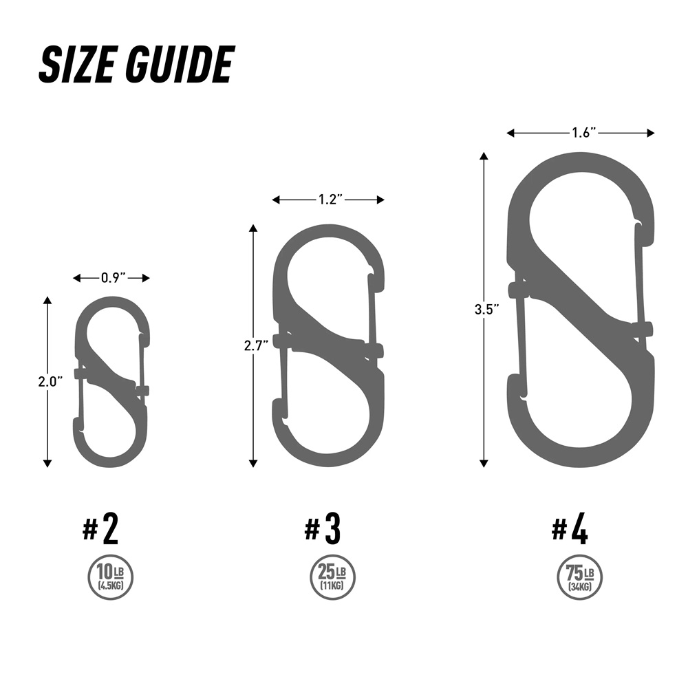 Nite Ize S-Biner® SlideLock® Carabiner Black Small #2- Moschettone Acciaio Inox 4,5 kg - Image 4