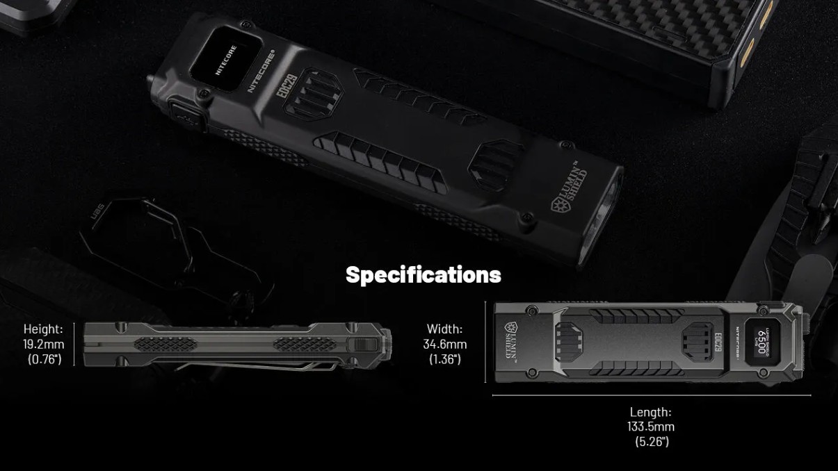 Nitecore EDC29 Tactical Flashlight - Torcia Ricaricabile USB - 6500 lumens e 400 metri - Image 9