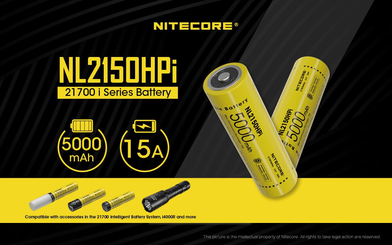 Nitecore - NL2150HPi - Batteria ricaricabile protetta Li-Ion 21700 3.6V 5000mAh 15A - Image 2