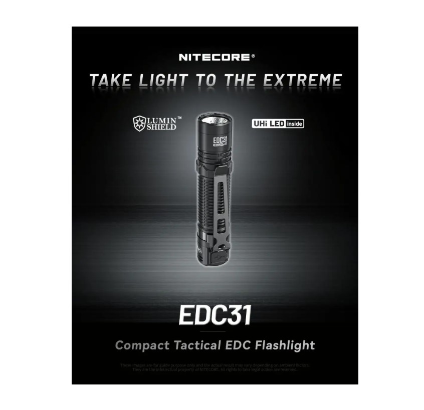 Nitecore EDC31 tactical Flashlight - Torcia Ricaricabile USB - 3500 lumens e 380 metri  - Image 12