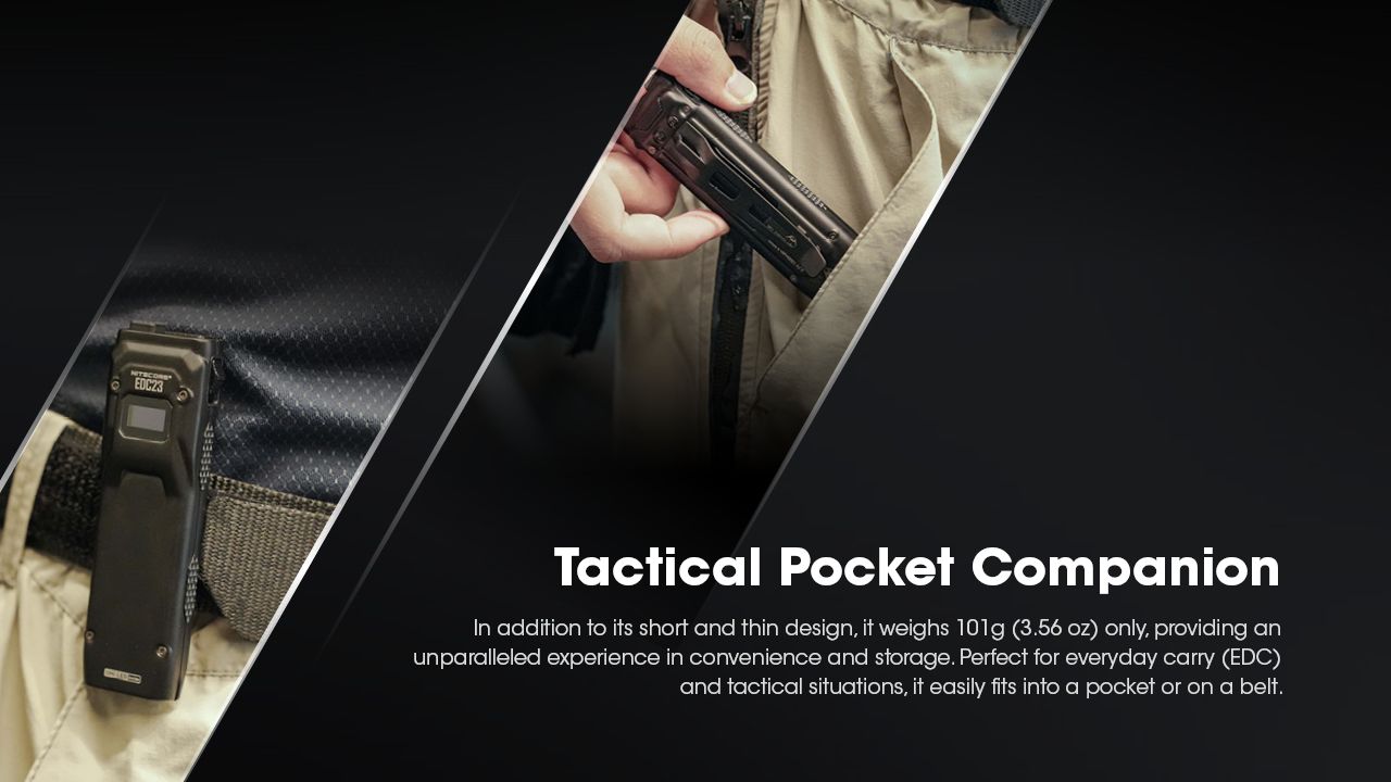 NITECORE EDC23 SABER Ultra Slim Pocket Tactical EDC Flashlight - Image 6