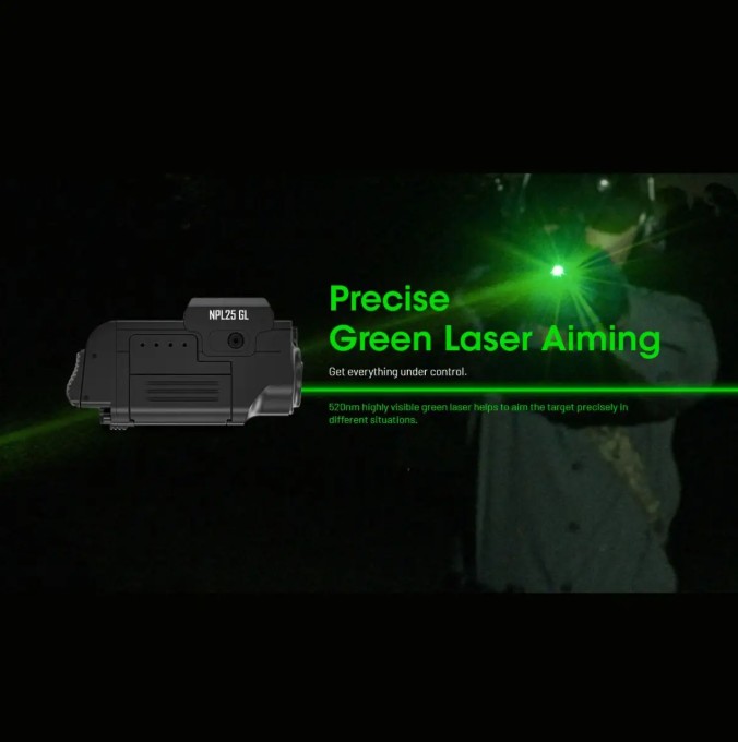 Nitecore - NPL25 GL - Green Laser Tactical Light 900 lumens - 255 metri - ricaricabile - Image 10