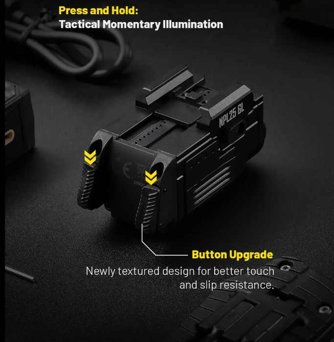 Nitecore - NPL25 GL - Green Laser Tactical Light 900 lumens - 255 metri - ricaricabile - Image 8