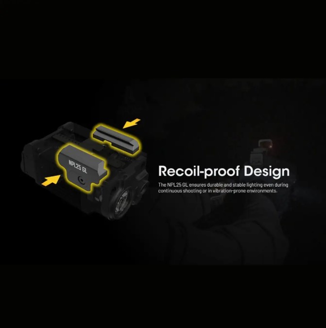 Nitecore - NPL25 GL - Green Laser Tactical Light 900 lumens - 255 metri - ricaricabile - Image 9