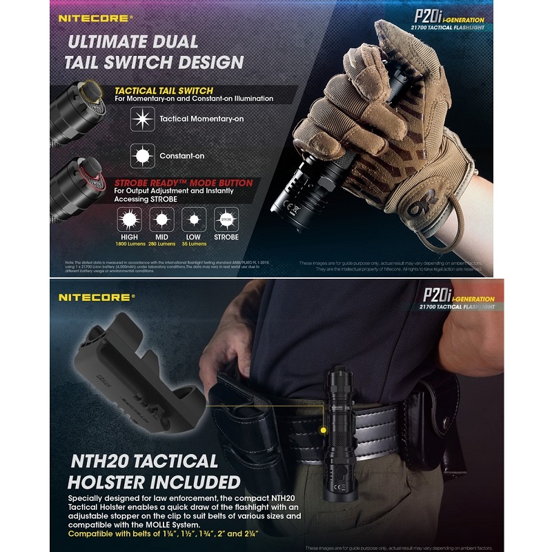 NITECORE P20i Flashlight -1800 Lumens - Image 3
