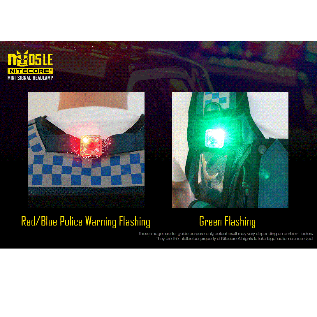 Nitecore NU05 LE - Mini Signal Headlamp - Ricaricabile USB - Torcia RGB per segnalazioni - Image 5