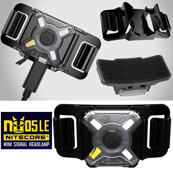 Nitecore NU05 LE - Mini Signal Headlamp - Ricaricabile USB - Torcia RGB per segnalazioni
