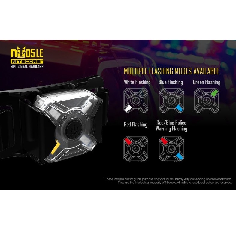 Nitecore NU05 LE - Mini Signal Headlamp - Ricaricabile USB - Torcia RGB per segnalazioni - Image 3