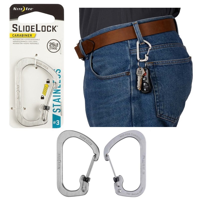 Nite Ize Slide lock carabiner medium Inox (size 3)
