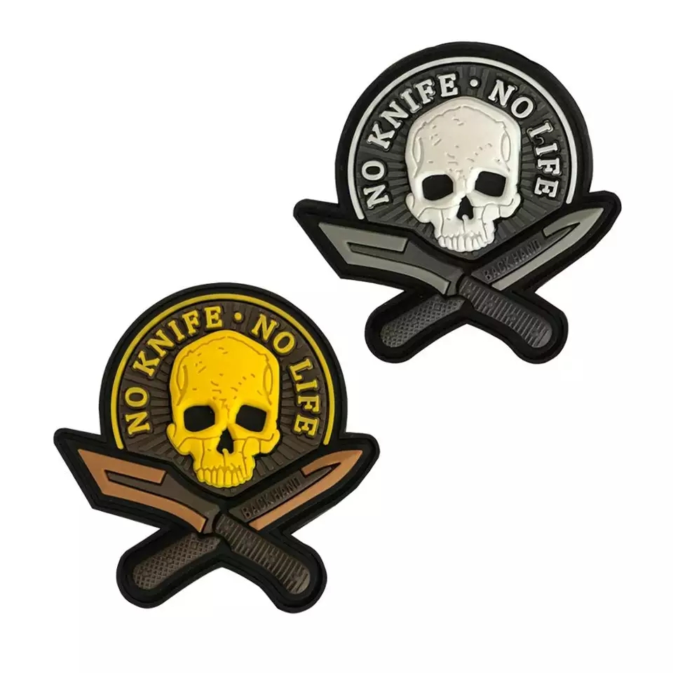 "NO KNIFE-NO LIFE" PVC patch