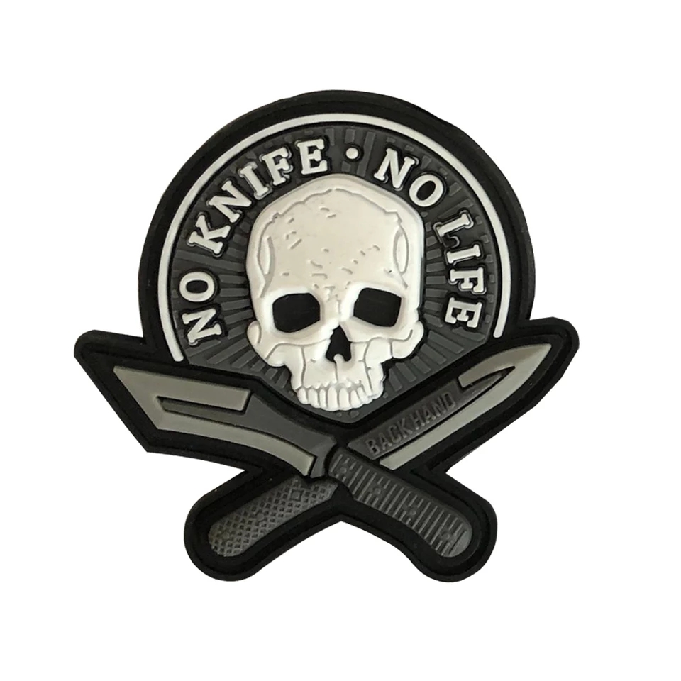 "NO KNIFE-NO LIFE" PVC patch - immagine 3