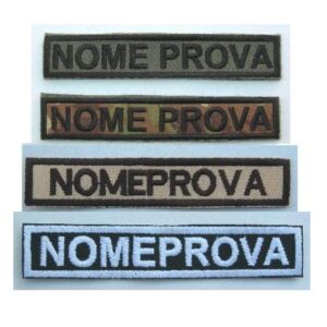 Strisce con nome ricamato