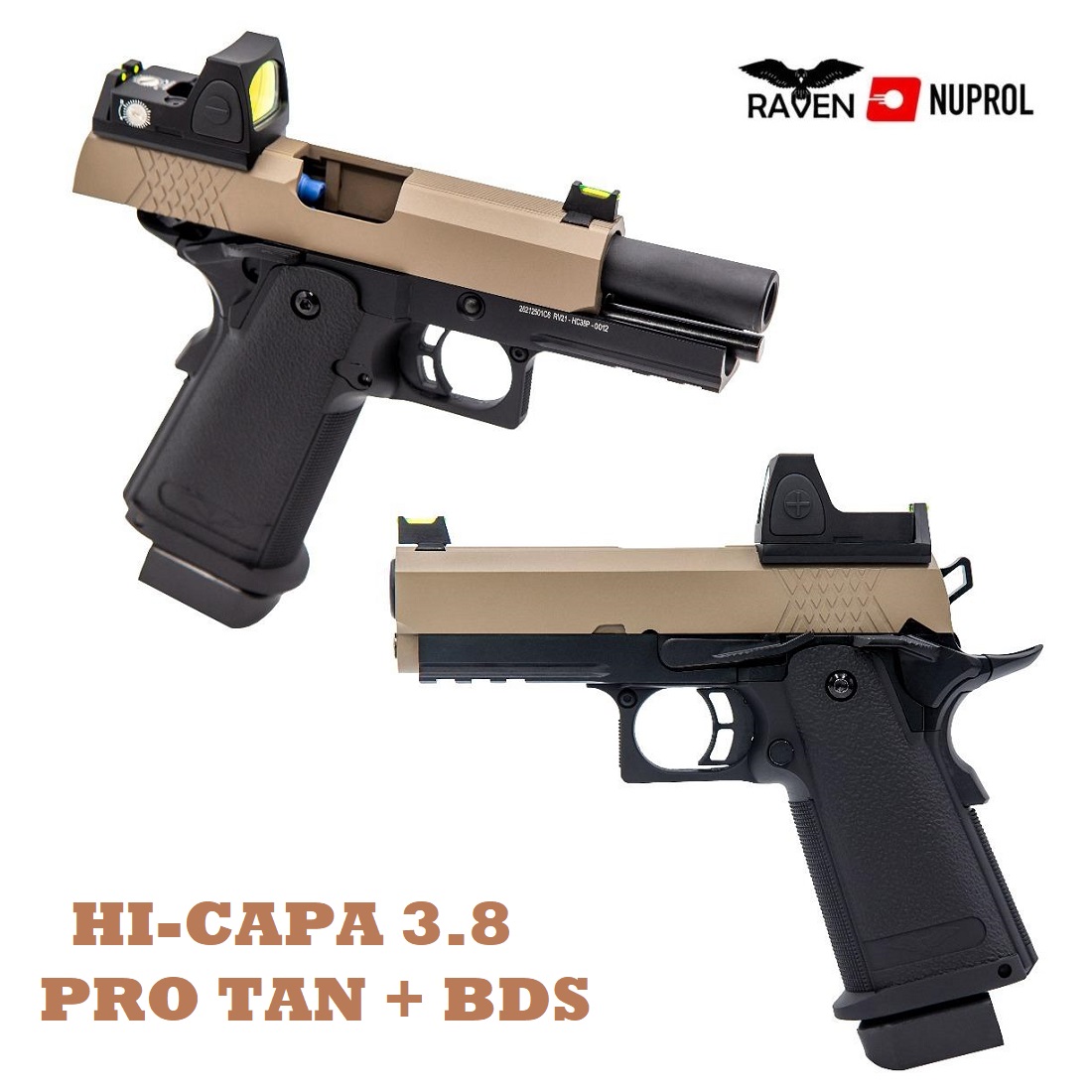 Nuprol Raven Hi-CAPA 3.8 Pro with BDS Black/Tan scarrellante (RGP-03-22-BDS )