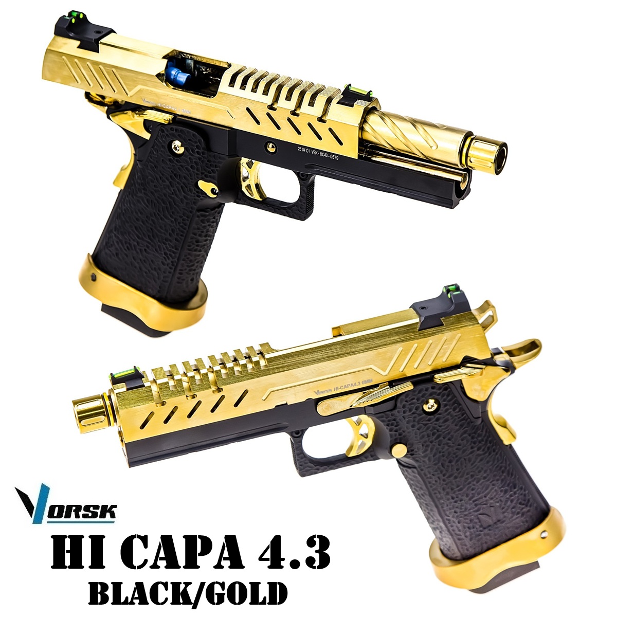 NUPROL Vorsk Hi-Capa 4.3 Black/Gold - Full metal (VGP-02-06)