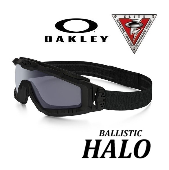 Oakley SI BALLISTIC HALO GOGGLE -Black con lente grey