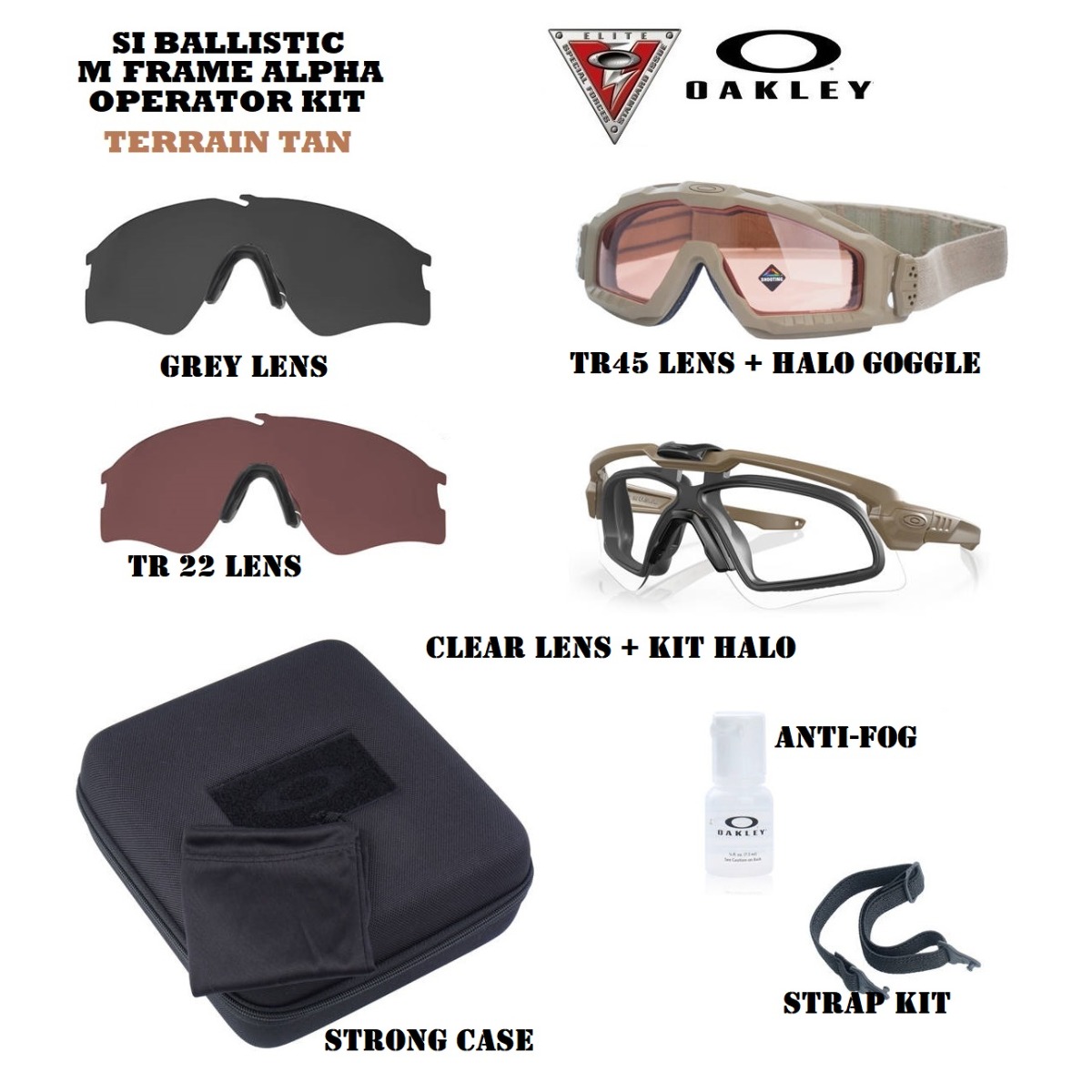 Oakley SI Ballistic M Frame ALPHA TERRAIN TAN OPERATOR KIT ( OO9296-2344)