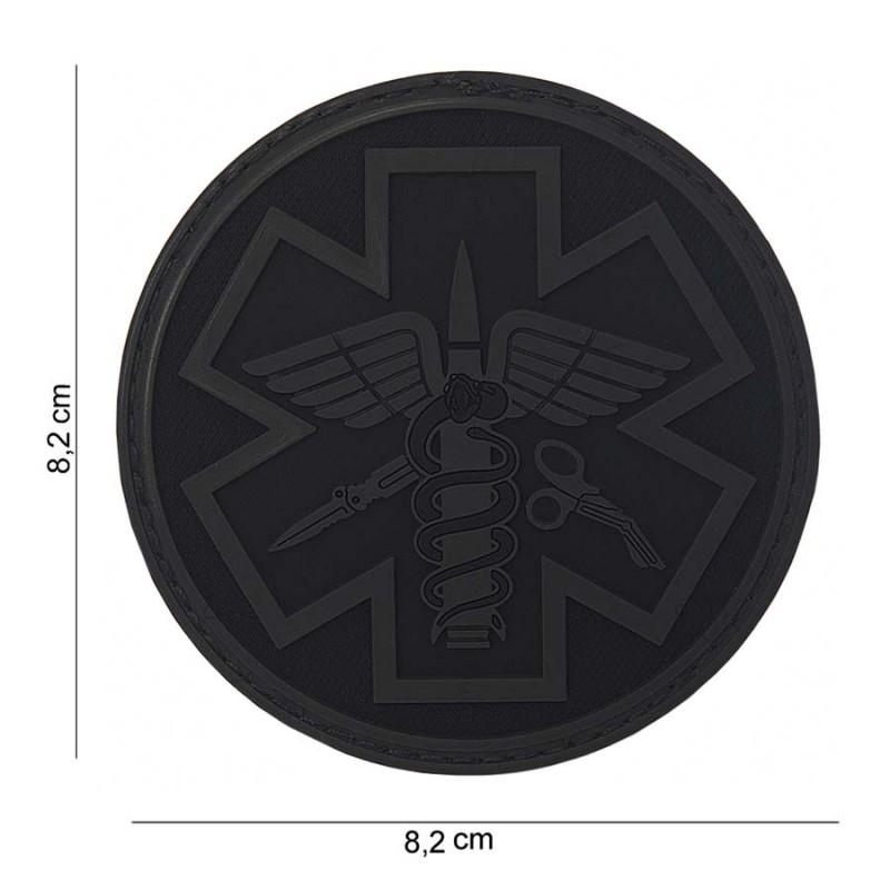 EMT MEDIC PVC Patch Black · Velcro · Diametro 8 cm