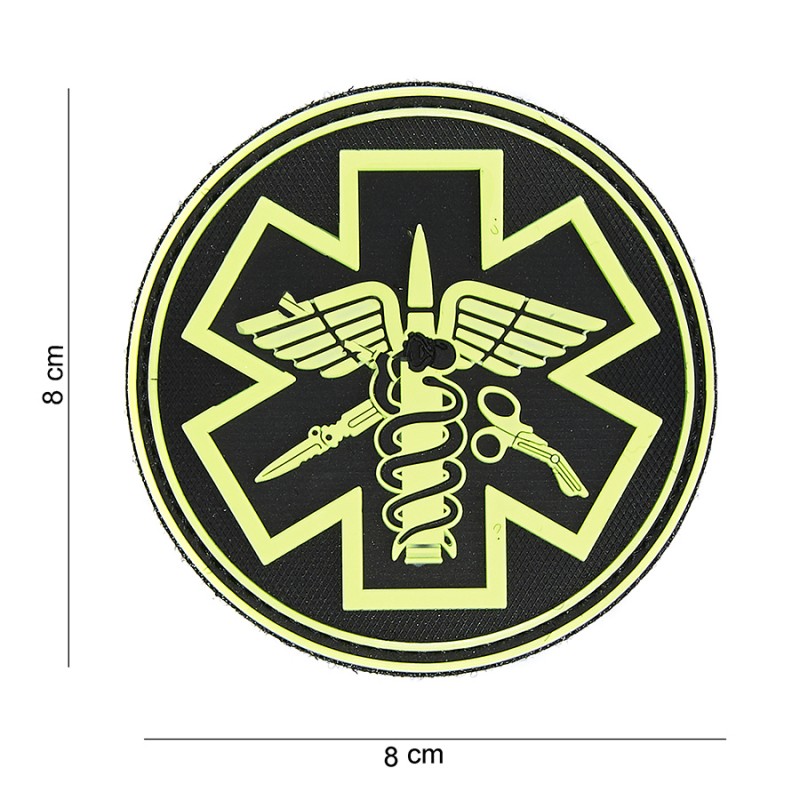 EMT MEDIC PVC PATCH BLACK/GID (GLOW IN THE DARK)
