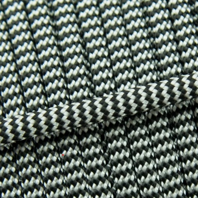 Paracord 550 Silver Grey & Black Shockwave