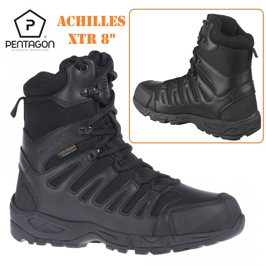 PENTAGON  ACHILLES TACTICAL BOOT XTR 8" BLACK  WATERPROOF (K15032)