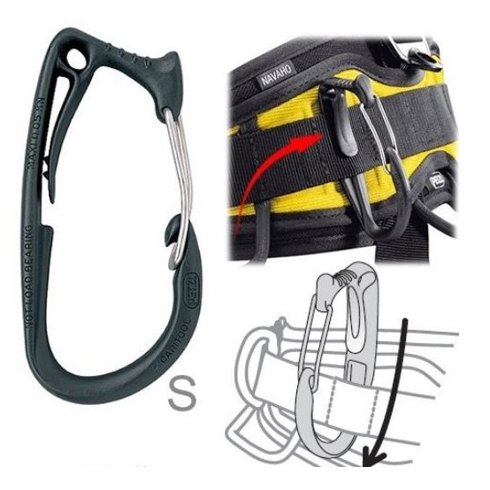Petzl Small Caritool P42 Black( Harness tool holder )- moschettone porta utensili/cuffie - Image 2