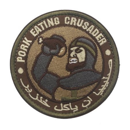 "PORK EATING CRUSADER" Patch desert