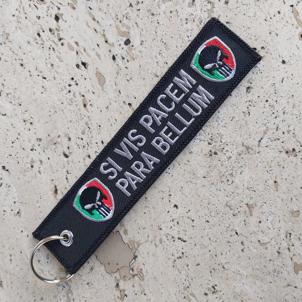SI VIS PACEM PARABELLUM keychain - portachiavi con stesso ricamo su ambo i lati - Image 2