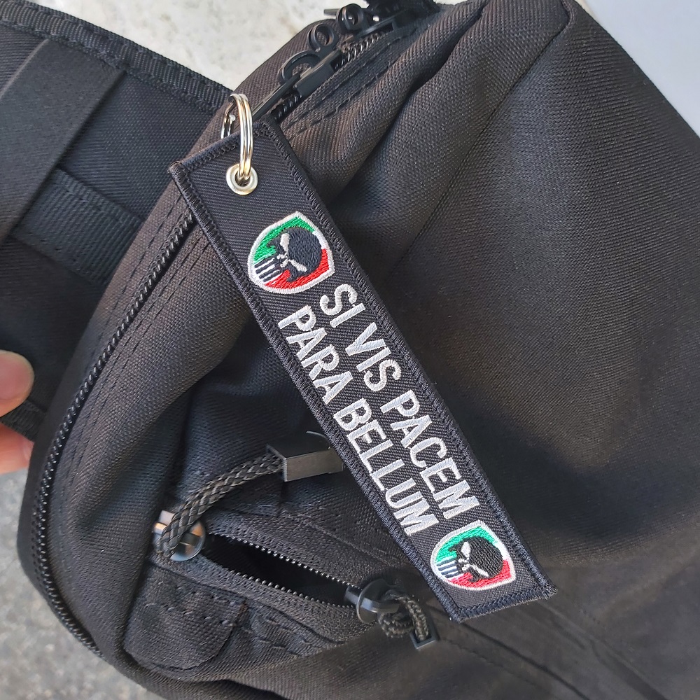 SI VIS PACEM PARABELLUM keychain - portachiavi con stesso ricamo su ambo i lati - Image 4