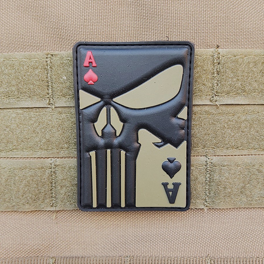 "PUNISHER ACE OF SPADE COYOTE" PVC patch