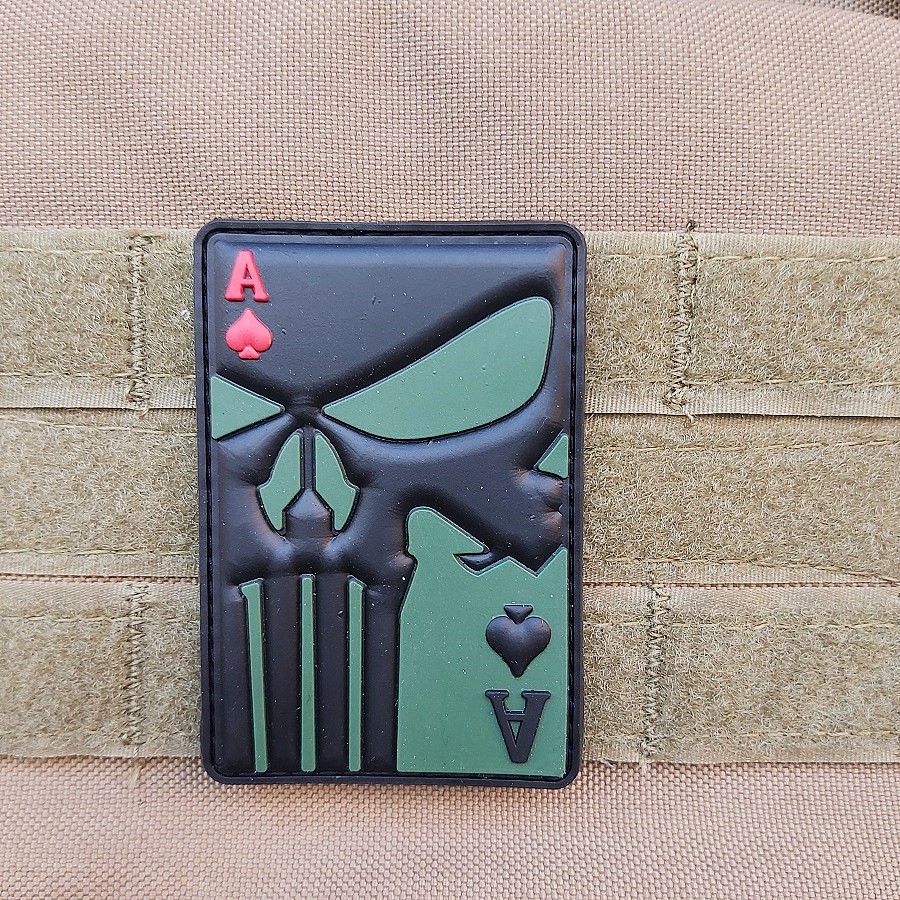 "PUNISHER ACE OF SPADE OLIVE" PVC patch
