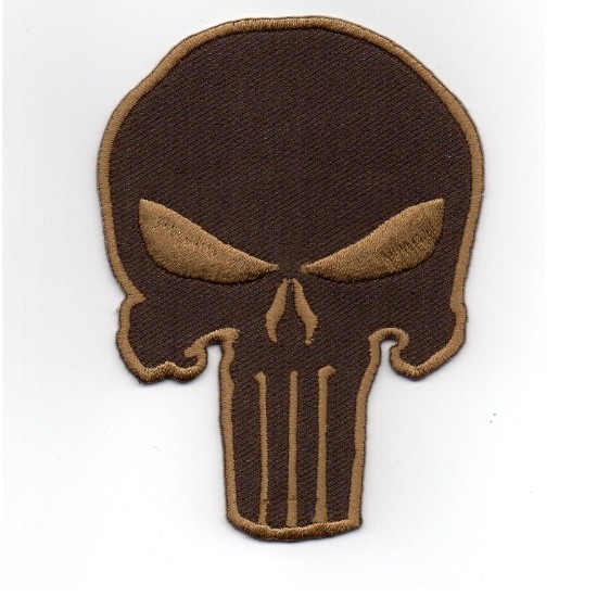 Punisher patch coyote brown