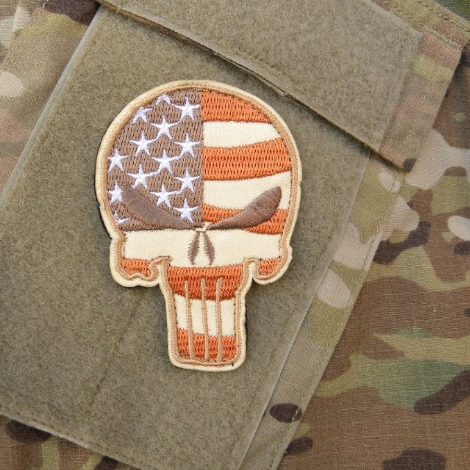 Punisher desert US flag patch