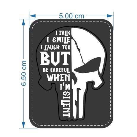 PUNISHER I'M SILENT - BLACK PVC PTACH