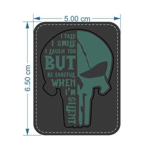 PUNISHER I'M SILENT - OLIVE PVC PTACH