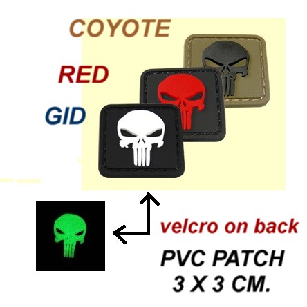 PUNISHER patch PVC - 3x3 cm
