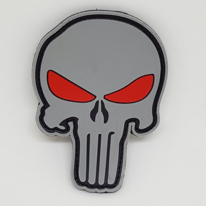 PUNISHER GREY PVC PATCH CUT EDGE